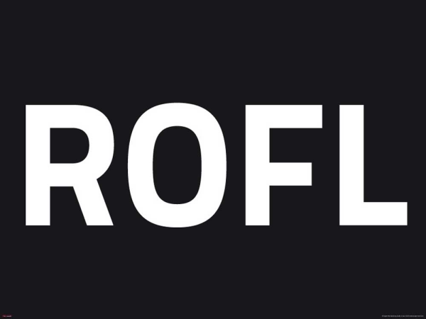 Internet Language - Kunstdruck - ROFL negative