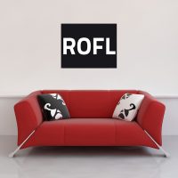 Internet Language - Kunstdruck - ROFL negative