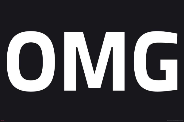 Internet Language - Kunstdruck - OMG negative