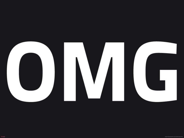 Internet Language - Kunstdruck - OMG negative