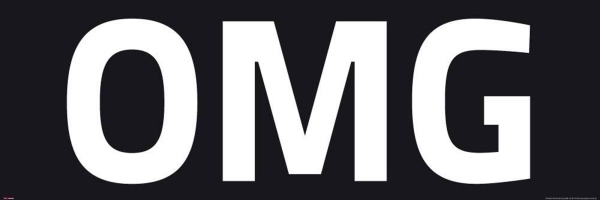 Internet Language - Kunstdruck - OMG negative