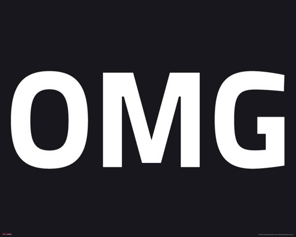 Internet Language - Kunstdruck - OMG negative