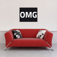 Internet Language - Kunstdruck - OMG negative