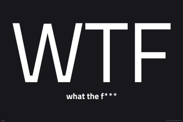 Internet Language - Kunstdruck - WTF Words negative