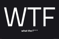 Internet Language - Kunstdruck - WTF Words negative