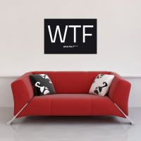Internet Language - Kunstdruck - WTF Words negative