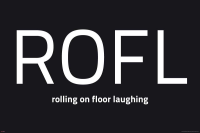 Internet Language - Kunstdruck - ROFL Words negative