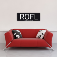 Internet Language - Kunstdruck - ROFL Words negative
