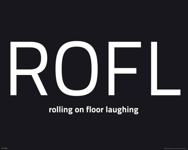 Internet Language - Kunstdruck - ROFL Words negative