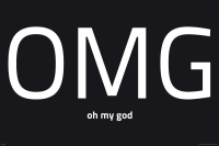 Internet Language - Kunstdruck - OMG Words negative