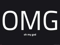 Internet Language - Kunstdruck - OMG Words negative