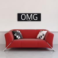 Internet Language - Kunstdruck - OMG Words negative