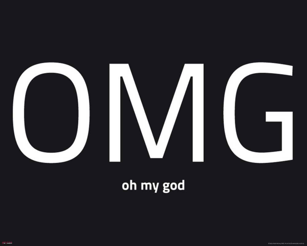 Internet Language - Kunstdruck - OMG Words negative