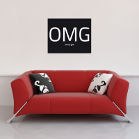 Internet Language - Kunstdruck - OMG Words negative