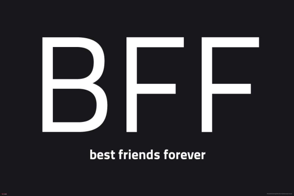 Internet Language - Kunstdruck - BFF Words negative