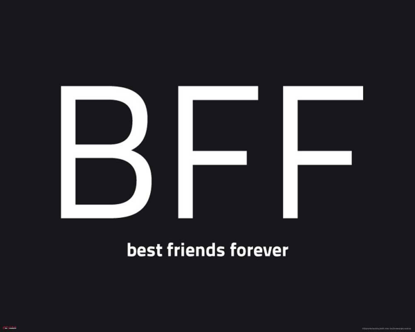 Internet Language - Kunstdruck - BFF Words negative