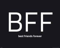 Internet Language - Kunstdruck - BFF Words negative