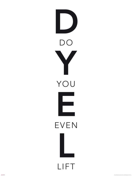 Motivational - Kunstdruck - Do you even lift Words DYEL