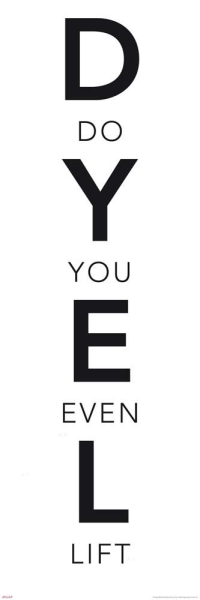 Motivational - Kunstdruck - Do you even lift Words DYEL