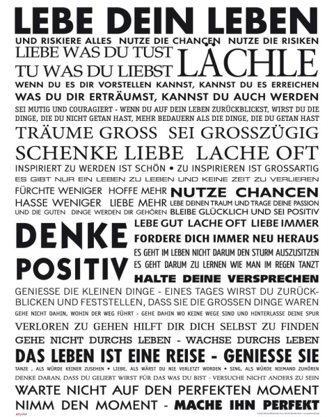 Motivational - Mini-Poster - Lebe Dein Leben
