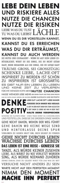 Motivational - Slim-Poster - Lebe Dein Leben