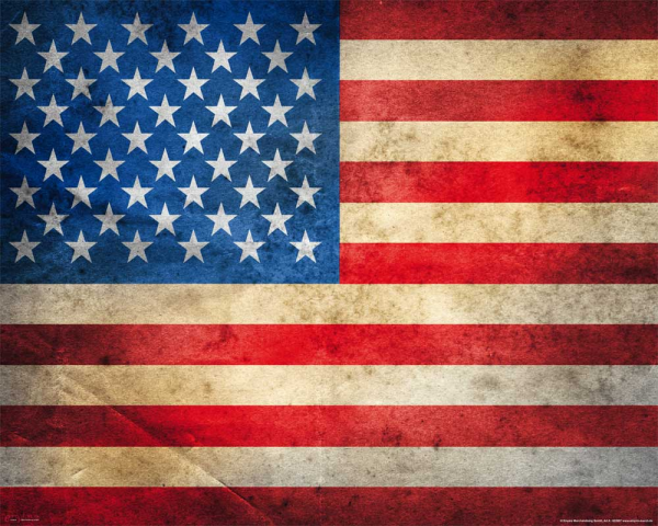 Educational - Bildung - Mini-Poster - USA Flag