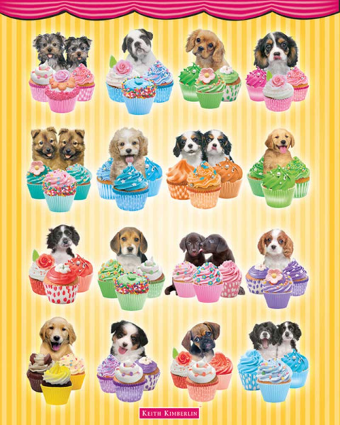 Kimberlin, Keith - Mini-Poster - Puppies Cupcakes