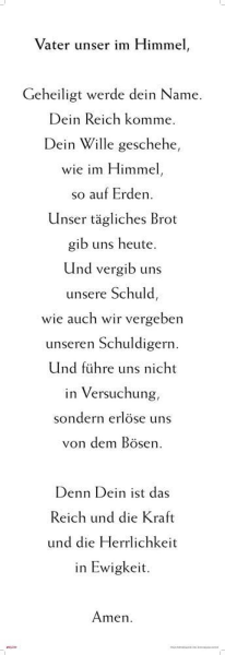Motivational - Kunstdruck - Vaterunser