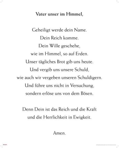 Motivational - Kunstdruck - Vaterunser