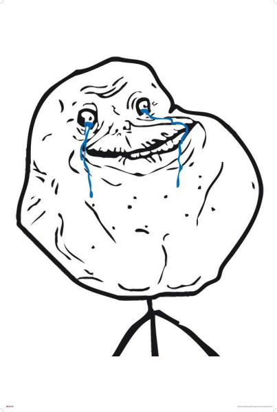MEME - Kunstdruck - Forever Alone