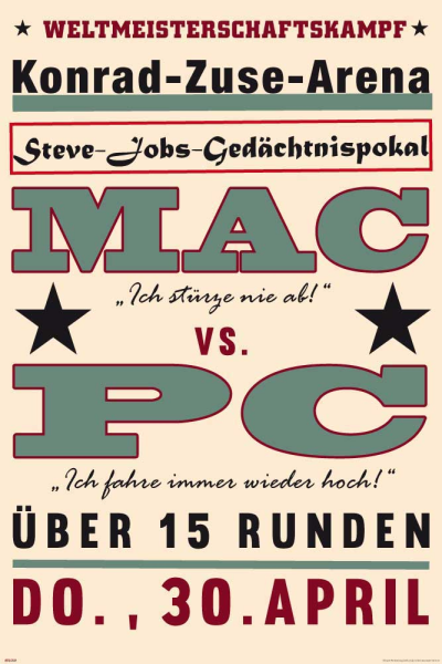 Motivational - Kunstdruck - MAC vs. PC