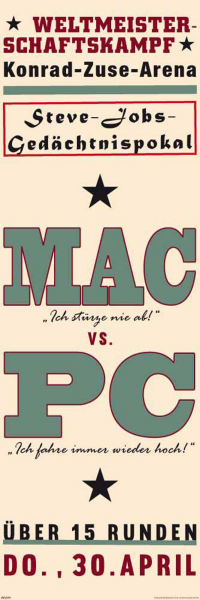Motivational - Kunstdruck - MAC vs. PC