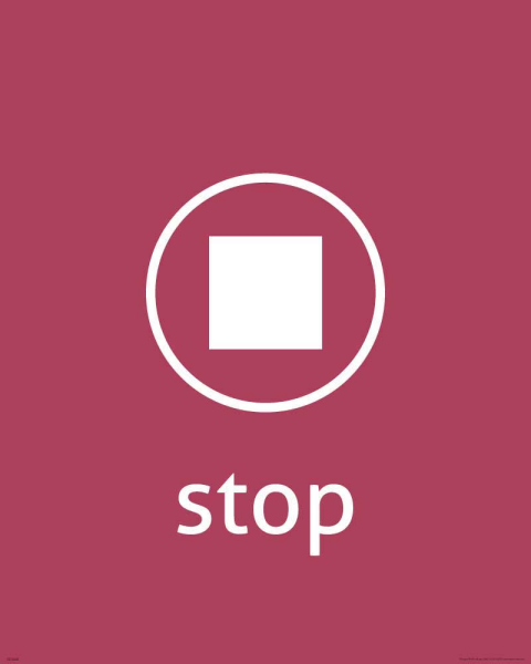 Digital Icons - Kunstdruck - Stop