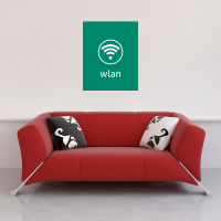 Digital Icons - Kunstdruck - WLAN