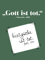 Motivational - Kunstdruck - Nietsche vs Gott