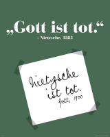 Motivational - Kunstdruck - Nietsche vs Gott