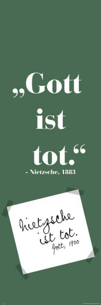 Motivational - Kunstdruck - Nietsche vs Gott