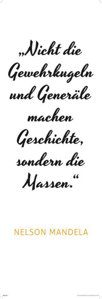 Motivational - Kunstdruck - Mandela - Gewehrkugeln
