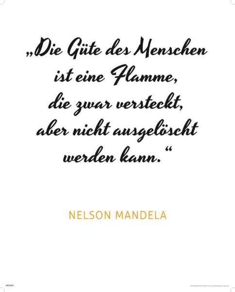 Motivational - Kunstdruck - Mandela - Güte