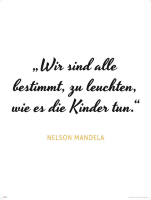 Motivational - Kunstdruck - Mandela - Leuchten wie Kinder