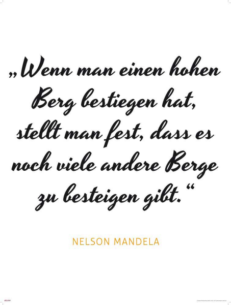 Motivational - Kunstdruck - Mandela - Hoher Berg
