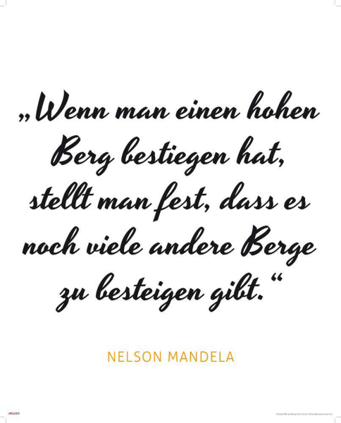 Motivational - Kunstdruck - Mandela - Hoher Berg