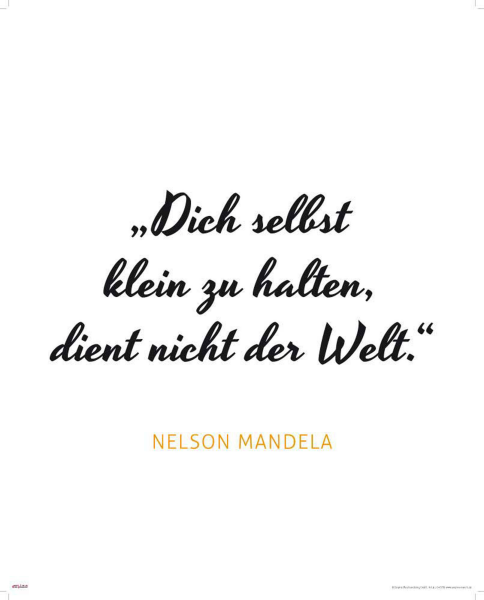 Motivational - Kunstdruck - Mandela - Klein halten