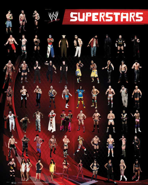 Wrestling - Mini-Poster - WWE - Superstars