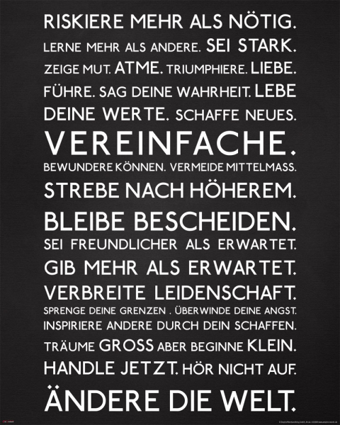 Motivational - Mini-Poster - Riskiere mehr