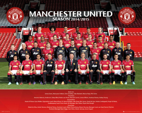 Fußball - Mini-Poster - Manchester United - Team Photo 14/15