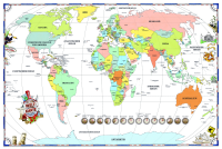 Rubbelkarte Landkarten - Rubbelkarte - Politische Weltkarte