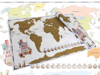 Rubbelkarte Landkarten - Rubbelkarte - Politische Weltkarte