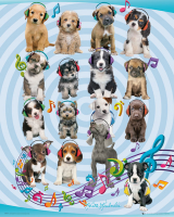 Kimberlin, Keith - Mini-Poster - Puppies Headphones 2