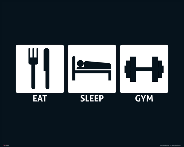 Eat, Sleep - Mini-Poster - Gym